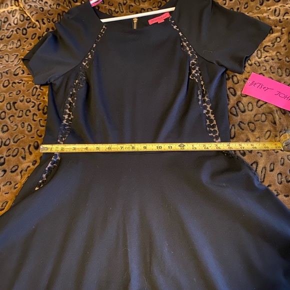 NWT Betsey Johnson Black fit and flare dress, size 14. - Picture 6 of 10